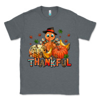 Charcoal Heather thankful pumpkins and turkey Classic Tee - AdoDesignShop