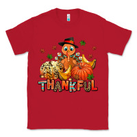 Red thankful pumpkins and turkey Classic Tee - AdoDesignShop