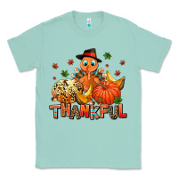 Seafoam thankful pumpkins and turkey Classic Tee - AdoDesignShop