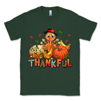 Sports Green thankful pumpkins and turkey Classic Tee - AdoDesignShop