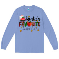 Colony Blue santa's favorite substitute Long Sleeve Tee - AdoDesignShop