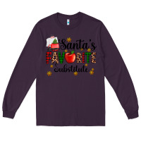 Plum santa's favorite substitute Long Sleeve Tee - AdoDesignShop