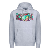 Heather Grey Western Mom With Easter Premium Hoodie - BundleAndBundleShop