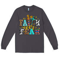 Smoke faith over fear with cross and sunflowers Long Sleeve Tee - AdoDesignShop