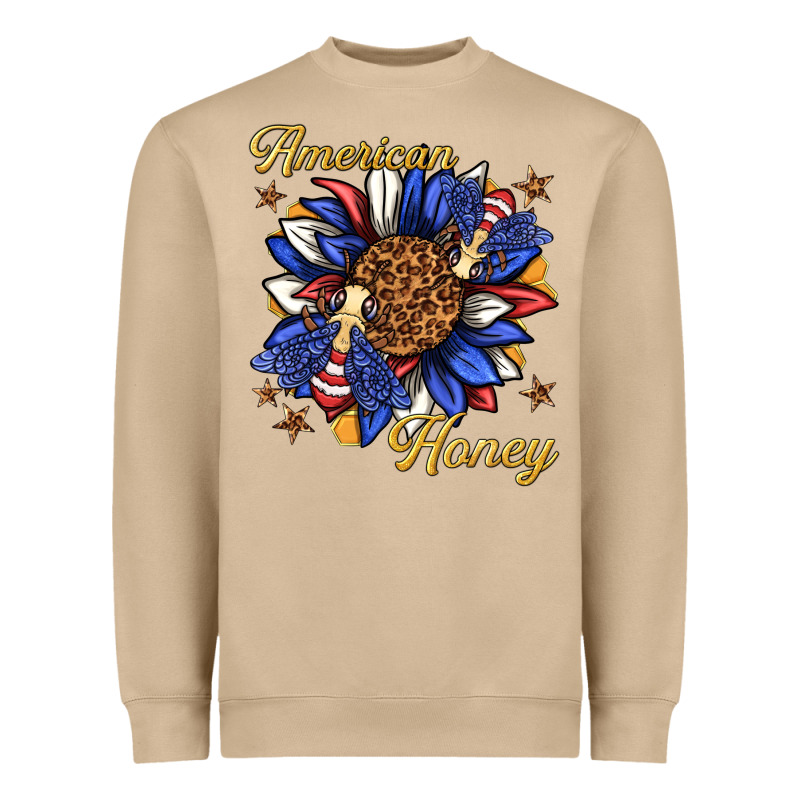 American Honey With Bee Heavyweight Sweatshirt by texasbilliewilder | Teevron