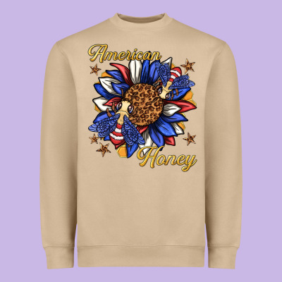Heavyweight Sweatshirt American honey with bee