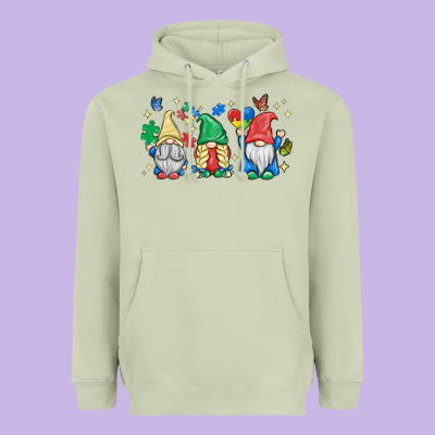 Autism Gnome Heavyweight Hoodie Designed By Maliassmallbusiness