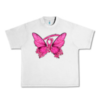Lunar Rock Breast Cancer Butterfly Urban Heavy Tee - texasbilliewilder