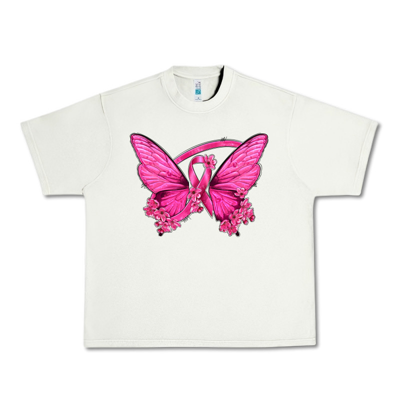 Breast Cancer Butterfly Urban Heavy Tee by texasbilliewilder | Teevron