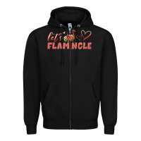 Black let's flamingle Zipper Hoodie - Artiststas