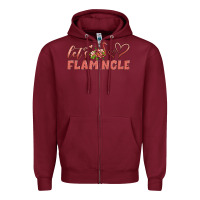 Burgundy let's flamingle Zipper Hoodie - Artiststas