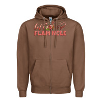 Chestnut let's flamingle Zipper Hoodie - Artiststas