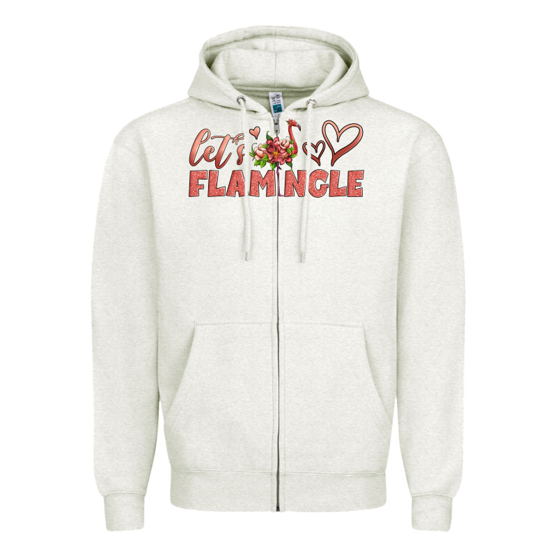 Let's Flamingle Zipper Hoodie by Artiststas | Teevron