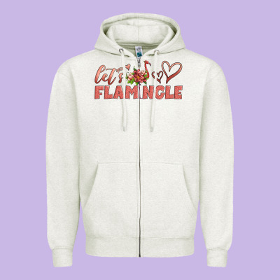 Let's Flamingle Zipper Hoodie Designed By Artiststas