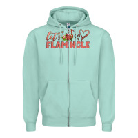 Seafoam let's flamingle Zipper Hoodie - Artiststas