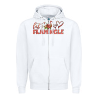 White let's flamingle Zipper Hoodie - Artiststas
