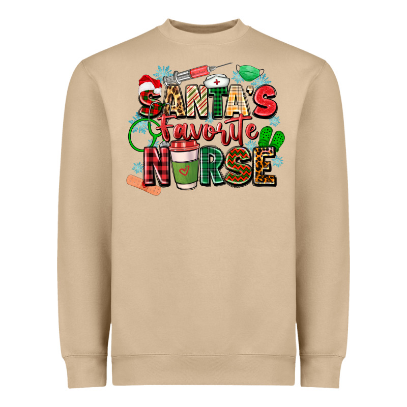 Santas Favorite Nurse Heavyweight Sweatshirt by Zillion Design Studio | Teevron