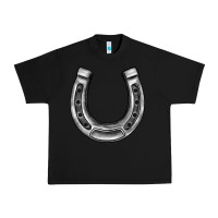 Black horseshoe Urban Heavy Tee - BarkalooDesign