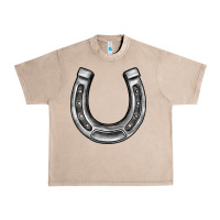 French Oak horseshoe Urban Heavy Tee - BarkalooDesign
