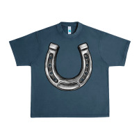 Midnight Navy horseshoe Urban Heavy Tee - BarkalooDesign