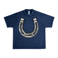 Navy horseshoe Urban Heavy Tee - BarkalooDesign