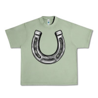 Oil Green horseshoe Urban Heavy Tee - BarkalooDesign