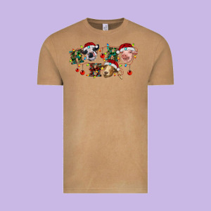 Hohoho Farm Animals Vintage Tee Designed By Ranaportraitstore