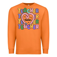Carrot teacher and pencil heart Premium Sweatshirt - MaliasSmallBusiness