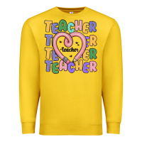 Lemon teacher and pencil heart Premium Sweatshirt - MaliasSmallBusiness