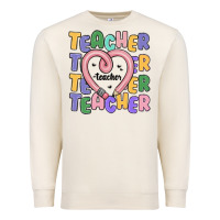 Sandshell teacher and pencil heart Premium Sweatshirt - MaliasSmallBusiness
