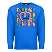 True Royal teacher and pencil heart Premium Sweatshirt - MaliasSmallBusiness
