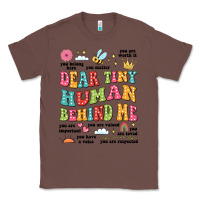 Chestnut customized teacher dear tiny human behind me back Classic Tee - JahusDesignShop