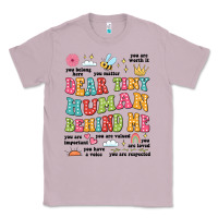 Lilac customized teacher dear tiny human behind me back Classic Tee - JahusDesignShop