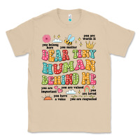 Mushroom customized teacher dear tiny human behind me back Classic Tee - JahusDesignShop