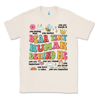 Natural customized teacher dear tiny human behind me back Classic Tee - JahusDesignShop