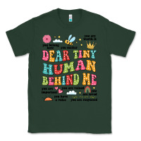 Sports Green customized teacher dear tiny human behind me back Classic Tee - JahusDesignShop
