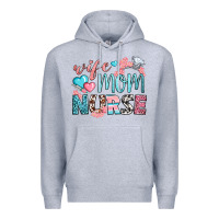 Heather Grey Wife Mom Nurse Premium Hoodie - BundleAndBundleShop