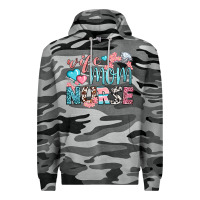 Slate Camo Wife Mom Nurse Premium Hoodie - BundleAndBundleShop