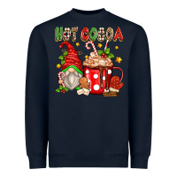 Navy hot cocoa gnome Heavyweight Sweatshirt - Zillion Design Studio