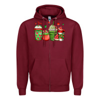 Burgundy watermelon coffee Zipper Hoodie - Jasminsmagicworld