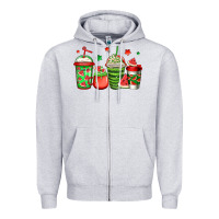 Heather Grey watermelon coffee Zipper Hoodie - Jasminsmagicworld