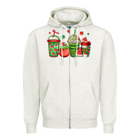 Oatmeal Heather watermelon coffee Zipper Hoodie - Jasminsmagicworld