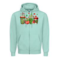 Seafoam watermelon coffee Zipper Hoodie - Jasminsmagicworld