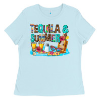 Baby Blue tequila and summmer Ladies Tee - AdoDesignShop