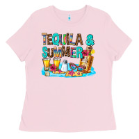 Bubblegum Pink tequila and summmer Ladies Tee - AdoDesignShop