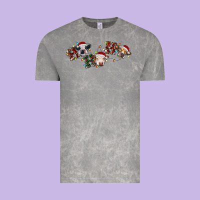 Hohoho Christmas Cows Vintage Tee Designed By Ranaportraitstore