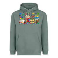 Sage autism awareness day coffee cups Heavyweight Hoodie - MaliasSmallBusiness