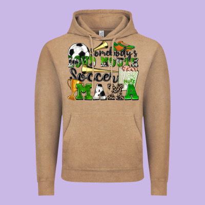 Somebody's Loud Mouth Soccer Mama Vintage Hoodie Designed By Zillion Design Studio