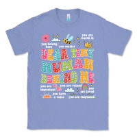 Colony Blue customized teacher dear tiny human behind me back Classic Tee - JahusDesignShop