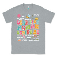 Heather Grey customized teacher dear tiny human behind me back Classic Tee - JahusDesignShop